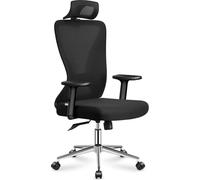 Mark Adler Manager 3.5 Chaise de bureau ergonomique avec support lombaire et appui-tête réglable Mesh HD jusqu'à 130 kg Gris