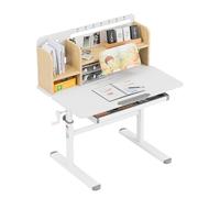MARK ADLER Study 5.0 Bureau Enfant Réglable en Hauteur - Bureau Scolaire Ergonomique - Pupitre Enfant avec Plateau Inclinable Jusqu’à 50° - avec Tiroir, Rangement et Support Livre Intégré - Wood