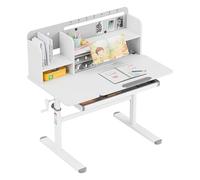 MARK ADLER Study 5.7 Bureau Enfant Ergonomique Réglable en Hauteur - Pupitre Enfant avec Plateau Inclinable - Bureau Scolaire avec Rangement - Idéal pour Étudier et Dessiner - Grigio