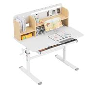 MARK ADLER Study 5.7 Bureau Enfant Ergonomique Réglable en Hauteur - Pupitre Enfant avec Plateau Inclinable - Bureau Scolaire avec Rangement - Idéal pour Étudier et Dessiner - Wood