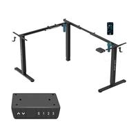 MARK ADLER Xeno 7.6 Cadre Bureau Électrique à Double Moteur | Hauteur réglable | Bureau d'angle Ergonomique | Capacité max 80 kg | Fonction mémoire | Cadre robuste | Bureau assis-debout | Couleur Noir