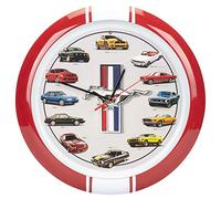 Mark Feldstein & Associates History of Mustang Horloge Murale sonore Rouge 33 cm