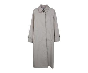 Mark Kenly Domino Tan - Caro Half Panama Coat - Femme - Manteaux - Gris - Taille: 38 FR