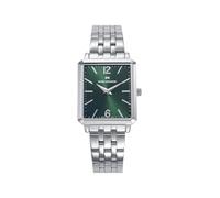 Mark Maddox MM0142-65 - Montre femme analogique deux aiguilles, boîtier et bracelet en acier, cadran vert avec chiffres arabes, verre minéral