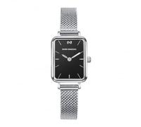 Mark Maddox Montre femme MM1025-57 - Acier avec maille milanaise, cadran noir, quartz 2 aiguilles
