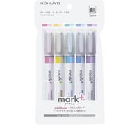 Mark+ Pm-Mt100-5s Surligneur Deux Couleurs De Nuances Similaires, Lot De 5 (Rose, Bleu, Vert, Violet Et Jaune)