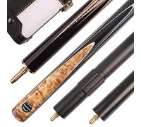 Mark Richard Kit de Queue de Billard 3/4 pièces - Fait Main - Aluminium - Étui en Cuir - Tige en frêne - Longueur : 144,8 cm - Pointe de 9,5 mm