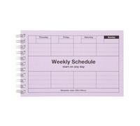 MARK`S - Agenda hebdomadaire violet non daté - Format A6-58 semaines avec aperçu mensuel - Agenda de poche compact avec reliure à anneaux - Pour bureau, étude, quotidien
