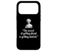Mark Twain Shirt Citation The Secret of Getting Ahead Coque pour iPhone 17 Pro Max