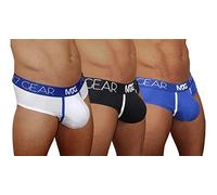 Mark7Gear Slips Homme, 3-Pack Slips avec Boost Engeneering (Push-UP) (Large)