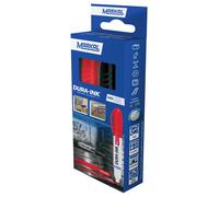 Markal DURA-INK CHISEL 22244 Marqueur permanent rouge, noir résiste à l'eau: oui
