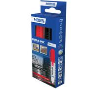 Markal DURA-INK CHISEL 22244 Marqueur permanent rouge, noir résiste à leau: oui