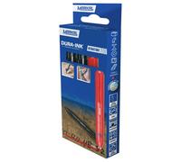 Markal DURA-INK RETRACTABLE 22252 Marqueur permanent rouge, noir résiste à l'eau: oui