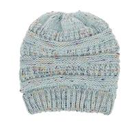 Markcur Bonnet d'hiver en tricot pour queue de cheval