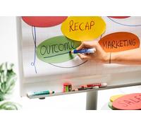 Markdry - Crayon Marqueur - Lot X 5 Crayons Ardoises Et Tableaux Blancs, Crayon Large À Mine Xxl, Effaçable - Bleu