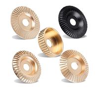 MARKELL Lot de 5 disques de sculpture en bois pour meuleuse d'angle 4 et 4 1/2 avec de 5/8 pouces, outil pour meuleuse à souches