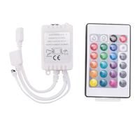 MARKELL LUMIÈRE DÉCORATIVE ContrôLeur de Bandes Lumineuses MenéEs, ContrôLeur RGB LED + TéLéCommande Infrarouge 24 Touches (Indoor et Outdoor)