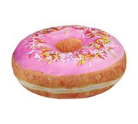 Markenlos Donut Doughnut Coussin Rond avec Vernis et Pierres Roses