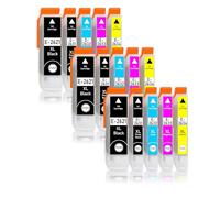 Markenpatrone Lot de 15 cartouches d'encre XL avec puce et indicateur de niveau pour Epson Expression Premium XP-510, XP-520, XP-600, XP-605, XP-610, XP-615, XP-620, XP-625, XP-700, XP-710, XP-720, XP-800, XP-810, XP-820
