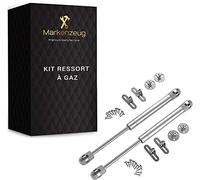 MARKENZEUG© 2x Ressort à gaz Premium pour volets I Amortisseur de pression à gaz I Support de ressort à gaz pour armoires I Connecteur pour volets I Lot de 2