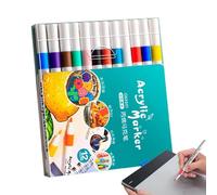 Marker Pen Kids - Ensemble De Marqueurs De Coloriage, Stylos À Dessin Fin | Pigment Étanche Pour Les Projets De Peinture En Pierre, Décoration De Toile De La Calligraphie, Des Activités D'art De Conce