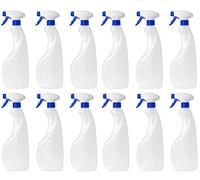 MARKESYSTEM - Flacon plastique Vaporisateur vide de 750 ml (12 bouteilles) translucide et recyclable HPDE - Maison - Professionnel - Pistolet echargeable Nettoyage, Jardinage, Cosmétique, Cuision.