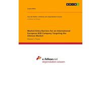 Market Entry Barriers for an International European B2B Company Targeting the Chinese Market