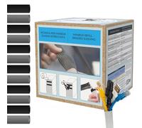 MarketConnect® Gaine Câbles Expansible Ø 4mm, L 10m x4 (40m au total) • Range et Cache les Câbles • Idéal pour Bureau et TV • GRIS • KIT DE RECHARGE 4 PIÈCES