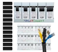 MarketConnect® Gaine Câbles Expansible • Présentoir BIGSIZE Braidkit • 5PCS (Ø20-25-30-40-50mm, L 3-10m) • NOIR