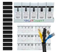 MarketConnect® Gaine Câbles Expansible • Présentoir SMALLSIZE Braidkit • 5PCS (Ø6-8-10-12-15mm, L 10m) • NOIR