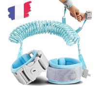 MARKETIFAR Laisse Enfant - Bracelet Enfant Sécurité BLEU - Laisse Enfant Poignet de 2m - Attache Enfant Sécurité Poignet, Harnais et Poussette - Indispensable dans les lieux de foule !