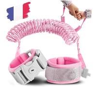 MARKETIFAR Laisse Enfant - Bracelet Enfant Sécurité ROSE - Laisse Enfant Poignet de 2m - Attache Enfant Sécurité Poignet, Harnais et Poussette - Indispensable dans les lieux de foule !