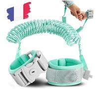 MARKETIFAR Laisse Enfant - Bracelet Enfant Sécurité VERT - Laisse Enfant Poignet de 2m - Attache Enfant Sécurité Poignet, Harnais et Poussette - Indispensable dans les lieux de foule !