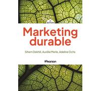 Marketing durable - 2e édition - Sihem Dekhili - Pearson France - broché - Etude