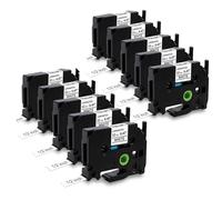 MarkField 10x TZe231 12mm 0.47 Noir sur Blanc Ruban Compatible pour Brother TZ TZe-231 Cassette Compatible avec Brother P-Touch PT-1010 1000 H100LB H107B H105 H110 D210 D400 P300BT Cube