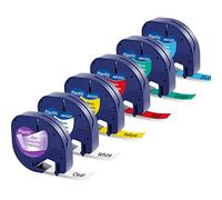 MarkField 12mm x 4m Compatible avec Dymo LetraTag Ruban Plastique Cassette | Ruban pour Étiqueteuse für Letra Tag LT-100H LT-100T XR XM QX50 ( Compatible avec Dymo LetraTag Plastic Label Tape)