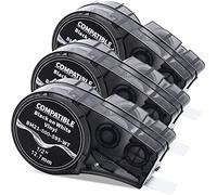 MarkField 3x M21-500-595-WT Rubans Compatible pour Vinyle Ruban Toutes Saisons pour Étiqueteuse Noir sur blanc 12,7mm x 6,4m (Black on White Vinyl Film Label Tape