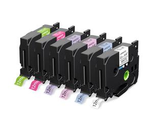 MarkField 6x TZ 12mm Pastel Ruban Compatible avec Brother P-Touch TZe-231 12mm 0,47 Couleur d'étiquettes laminé pour PT-H105 H101C H110 H100LB/R 1000 1010 1080 D200 D400 E100 P300BT Cube