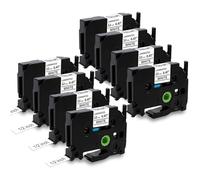 MarkField 8x Compatible Ruban d'étiquette Remplacement pour Brother P-touch TZe-231 TZ 12mm x 8m Cassette pour PT-D200 D400 E110 1000 1005 1010 1080 H101C H105 H107 H108 Cube, Noir sur Blanc