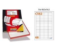 Markin C562 étiquette auto-collante Blanc Rectangle Permanent 6800 pièce(s) - Étiquettes auto-collantes (Blanc, Rectangle, Permanent, A4, Cellulose, 70 g/m²)