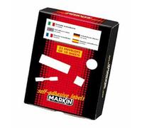 Markin X10058 étiquette autocollante Rectangle arrondi Durable Blanc 30 pcs(s)