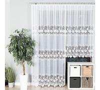 MARKIZETA DEMETRIA Rideau jacquard droit, largeur 200 x hauteur 250 cm, couleur 001 blanc 017480/FBP/001/200250/1