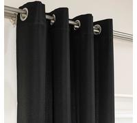 MARKIZETA JODEŁKA Rideau prêt à poser, largeur 140 cm x hauteur 250 cm, couleur 111 noir 724330/ZGP/111/140250/1