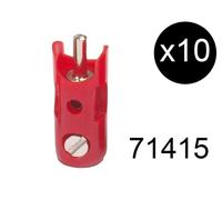 MARKLIN 10 fiches de connexion mâles rouges - Märklin 71415