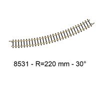Märklin Rail 8531 – Courbe 30° R220 mm – Modélisme ferroviaire