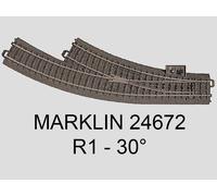 MARKLIN Aiguillage courbe à droite R1 - 30 degrés voie C Marklin 24672