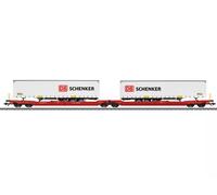 MARKLIN Double wagon-poche Sdggmrss 738 - ép VI - HO 1/87 - MARKLIN 47470