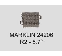 Märklin Rail courbe H0 24207 – Rayon 437,5 mm 7,5° – 6 pièces