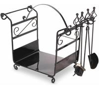 Markone Panier en Bois " K11 " Noir 71/42/66 CM Comprenant Tisonnier ( Pince ,