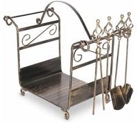 Markone Panier en Bois " K11 " Or 71/42/66 CM Comprenant Tisonnier ( Pince, Bes